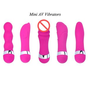 Mini AV Vibromasseur G-spot Vibration Bullet Gode Réaliste Masturbateur Féminin Érotique Clit Masseur Sex Toys