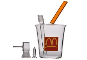 Mini bécher Bong McDonald Cup barboteur eau Bongs en verre épais Bongs conduites d'eau plates-formes pétrolières narguilé avec 14mm 81 pouces 7533598