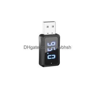 Mini Bluetooth 5.3 Usb Fm Transmitter Receiver With Led Display Hands Call Car Kit Wireless O For Radio Drop Delivery