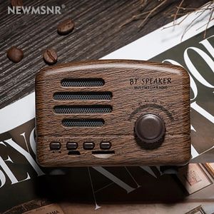 Mini haut-parleur Bluetooth Radio Rétro Sound Box Lecteur de musique Portable Soundbox sans fil Haut-parleurs classiques mains libres Support TF Card FM Radio