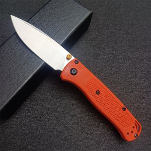 Mini couteau pliant de poche Bugout 533 avec clip, lame en acier inoxydable de qualité, manche rouge-orange EDC couteaux de survie en plein air, camping, randonnée - sans logo