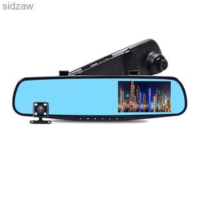 Mini caméras HD 1080p Caméra DVR montée sur voiture 4,3 pouces Miroir numérique Enregistreur vidéo numérique Double d'objectif Le caméscope peut définir la langue WX