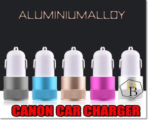 Mini Cannon Car Charger 2 USB 1A Chargers Micro Dual USB Adapter Flash Minpple Double USB portable pour le chargeur de voitures iPhone Samsung8723870