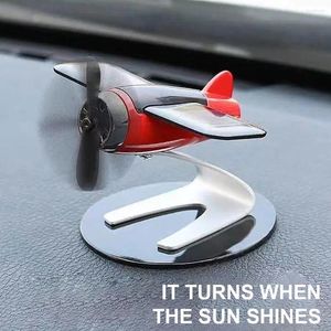 Mini panneau solaire désodorisant pour voiture, modèle d'avion avec diffuseur d'arôme et de parfum solide, ornement, accessoires de décoration automobile