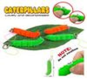 Mini jouet de décompression Caterpillar Holder Dinosaur Squeeze Porte-clés Fidget Toys Adulte Stress Push Bubbles Autisme Relief Soft Squ6461956