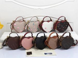 Mini designer sacolas de couro de qualidade bolsa feminina designer bolsas em forma de coração senhora moda crossbody sacos em forma bolsa