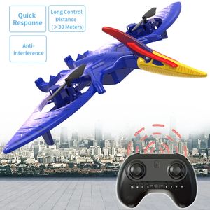 Mini Drone Dinosaur Remote Control Aircraft 2.4g radio contrôle hélicoptère pterosaur drone rc plan kids flying anniversaire toys 231221