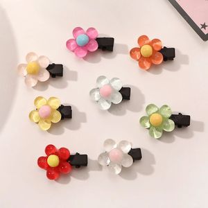 Mini horquillas de flores para mujeres y niñas, pasadores de Color caramelo para el cabello, pinzas de cangrejo para el cabello, pinzas BB trenzadas con estilo, accesorios para el cabello