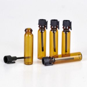 Mini botella de vidrio 1 ml Vial Pequeño aceite esencial Perfume DIY Botellas de muestra líquida para viaje Maquillaje Fiesta Amigo Muestra gratis Xdegi