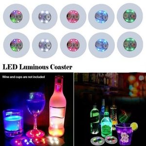 Mini Glow Coaster LED Bouteille Lumière Autocollants Festival Discothèque Bar Party Vase Décoration LED Glorifier Boisson Tapis 3 Modes FY5395 AU27