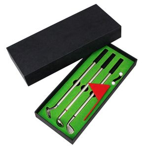 Mini Golf Club Pen Set de regalo Escritorio Decoración Bolígrafo Novedad Suministros