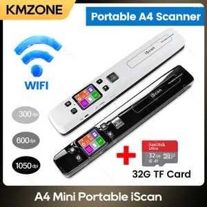 Mini IScan Portable Document Images Po Scanner WiFi 1050 DPI JPG/PDF Portable haute vitesse pour une utilisation scolaire et professionnelle