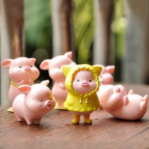mini kawaii Cute pig lovely simulation animal pig PVC Model action figure decoration Miniature Action Figures Toy For Kids Gift