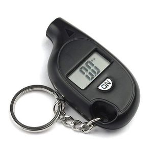 Mini LCD Tarla de neumático digital Keychain Anatero de presión de aire para motocicleta automática de automóviles con batería