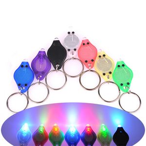 Mini LED Light Kechechains Plastic Plastic FlashlightTorch lampe à doigt Lights blanc UV Light Keychain Advertising Promotion Gift for Camping Outdoor Equipment