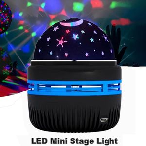 Mini lumières de fête, boule disco, lampe stroboscopique LED pour décorations de soirées dansantes, projecteur d'étoiles rotatif pour chambre à coucher, salles de jeux, ciel étoilé