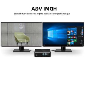 Envío gratuito Mini PC Computadora Intel Core i7 7500U i5 7200U i3 7100U DDR3L mSATA 4K UHD HD-MVGA WiFi Gigabit Ethernet6 * USB Windows 10 Li Dbxc