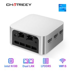 Mini PC Chatreey Mini PC Intel Celeron Quad Core N100 Ordinateur de poche 3xHDMI 2.0 2xGigabit Ethernet Windows 11 Wifi5 230925