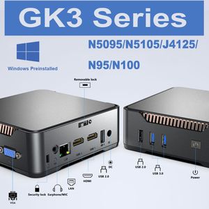 Mini PCs GK3V PRO N5105/N5095/J4125 PLUS N95/N100 Windows 11 PRO Mini PC DDR4 8GB 16GB 1000M VGA Dual HD Triple Display Office Computer 230925