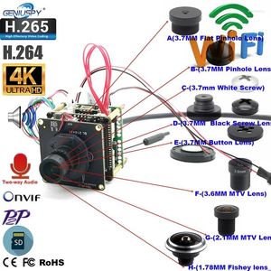 Mini trou de broche Audio bidirectionnel H.265 ir-cut CCTV Surveillance vidéo IMX415 4K WIFI caméra IP 8MP Module réseau Starlight