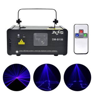 Mini portátil 8 canales DMX 150mW escáner láser azul efecto iluminación de escenario Fiesta de DJ Club Show LED proyector luces linterna