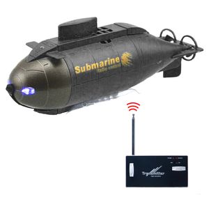 Mini submarino RC modelo militar 6CH barco electrónico barco agua juguete Control remoto Drone Pigboat simulación modelo regalo juguete niños