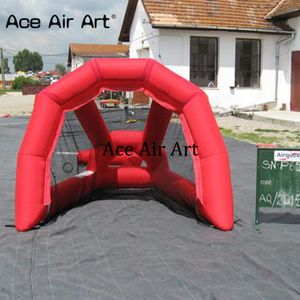 2 piezas Mini Red Yard Penalti Shot Out Oxford Inflable Golf Target Frame Cage para diversión y partido de golf con soplador gratis en venta