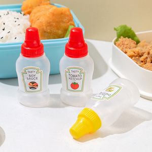 Mini bouteille de Sauce d'assaisonnement, outils de salade, bouteilles portables de Ketchup de tomate, récipient de vinaigrette pour boîte à déjeuner Bento, pots de cuisine