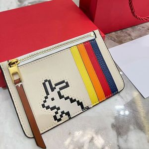 Mini Short Rabbit Wallets Titulares de tarjetas Cartera de diseñador Monederos de mujer Monedero lindo Embrague Cremallera Bolsillo Cuero de vaca 5A278k