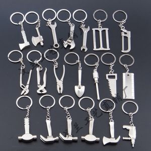 Mini Simulatie Tool Sleutelhanger Creatieve Zinklegering Hamer Schaar Sleutelhanger Leuke Metalen Moersleutel Auto Sleutelhanger voor Mannen Sleutelhanger Gift