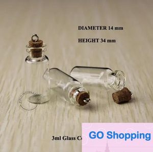 Mini petites bouteilles en verre flacons bocaux avec bouchons décoratifs bouteille de tube à essai en verre bouché avec liège pour pendentifs mini 50pcs