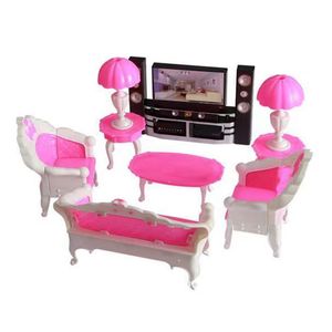 Mini canapé 1/12 meubles Kawaii filles enfants jouets livraison gratuite maison de poupée accessoires cuisine pour Barbie bricolage enfants jeu présent