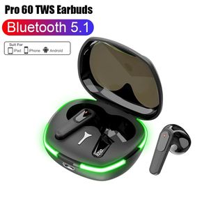 Mini TWS Pro 60 Fone Bluetooth 5.0 Écouteurs sans fil HiFi Stéréo Casque Réduction du bruit Écouteurs de sport avec boîtier de chargement micro