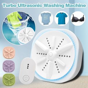 MINI Ultrasonic Washing Machine Turbo Wash Machine à linge portable Laveuse USB Vêtements sales Nettoyer Camping en plein air