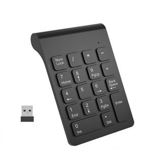 Teclado numérico inalámbrico de tamaño pequeño de 2,4 GHz, teclado numérico de 18 teclas, teclado Digital para contabilidad, cajero, portátil, tabletas