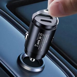 Mini USB Car Charger 100W Type C QC3.0 PD Car Chargers Fast Charging Pull Ring Car Phone Charger Adapter For iphone Samsung Xiaomi LG
