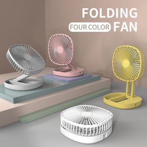 Portable Mini USB Rechargeable Fan, Foldable Desktop Cooling Table Fan, 3-Speed Adjustable for Office & Home Use, Ideal Gift