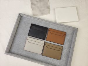 Mini billetera Titular de la tarjeta de diseñador Cartera de marca Titular de la tarjeta de crédito unisex Monedero de negocios Documento portátil de cuero Licencia de conducir Caja original