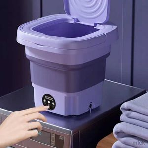 Mini Washing Machines 8L Foldable Mini Washing Machine Portable Socks Underwear Panties Retractable Home Washing Machine 3 Models With Spinning Dry