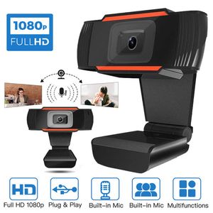 Mini Webcam 1080P 60Fps Full HD USB caméra Web avec Microphone pour ordinateur de bureau Gamer Webcast vidéo conférence d'appel travail HKD230825 HKD230825