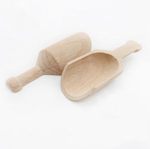 Mini scoop en bois toaspoon petit sel pelle salle de bain saline cuillère lait de lait de poudre