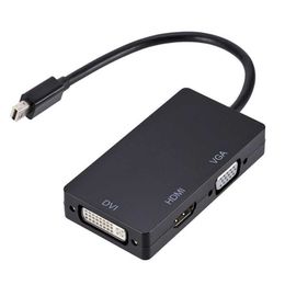 Minidp vers HDMI compatible Lightning Mini DP VGA Interface DVI trois-en-un câble adaptateur convertisseur de projecteur 1080