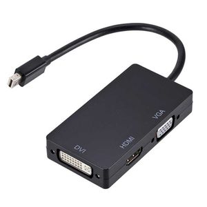 Minidp a HDMI-compatible Lightning Mini DP VGA Interfaz DVI Adaptador tres en uno Cable Proyector Convertidor 1080
