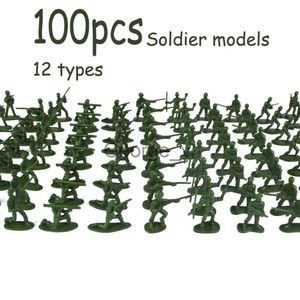 Minifig 100 Pcs Militaire Play Set Enfants Simulation Militaire En Plastique Jouet Soldats Hommes 38cm Chiffres Enfants Amusant Faire Semblant Jouer Jouets J230629