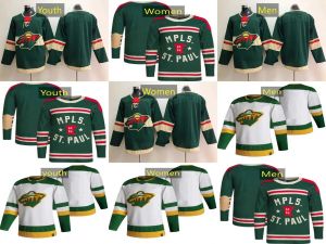 Maillots de hockey personnalisés pour hommes et femmes du Minnesota Wild 12 Matt Boldy 17 Marcus Foligno 24 Matt Dumba 97 Kirill Kaprizov 36 Mats Zuccarello 5 Jacob Middleton 10 Tyson