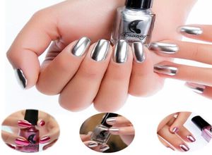 Effet de miroir vernis à ongles métallique rose or argent violet violet chrome manucure nail art gel ongle gel 4658870