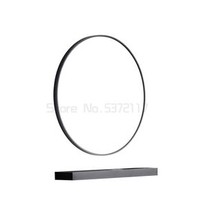 Miroirs sans trou salle de bain miroir mur dressing toilette auto-adhésif suspendu petit rond