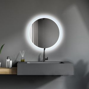 Espejos espejo de pared de baño iluminado LED Media con altura anti niebla de alta luz de control por separado Función de atenuación Muebles para el hogar