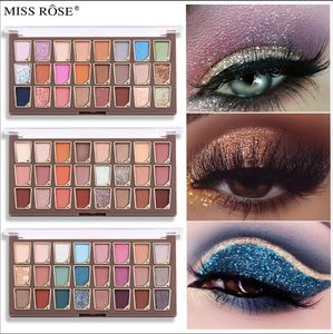 MISS ROSE Desert Dusk 24 Shades Palette de fards à paupières Ensemble de maquillage Nacré Mat Palette de fards à paupières longue durée Texture de velours naturel Kit KyShadow pour les yeux