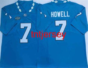 Mit Cheap Custom North Carolina Tar Heels # 7 Sam Howell Blue Football Jersey HOMMES FEMMES JEUNESSE point pour ajouter n'importe quel numéro de nom XS-5XL
